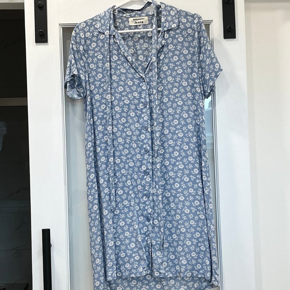 Reformation Plymouth shirt dress - S